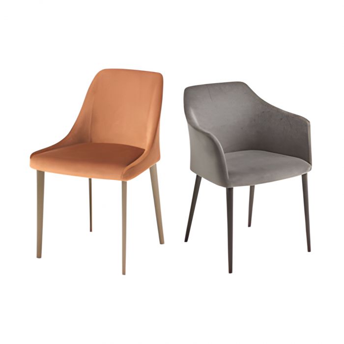 Carmen Riflessi - Silla con base de 4 patas de metal