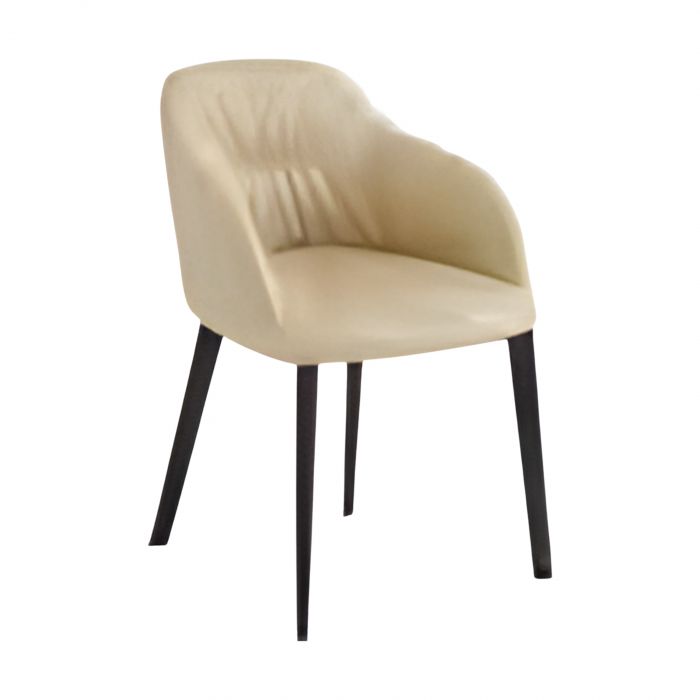 Chic Riflessi - Sillón confort con base 4 patas en madera