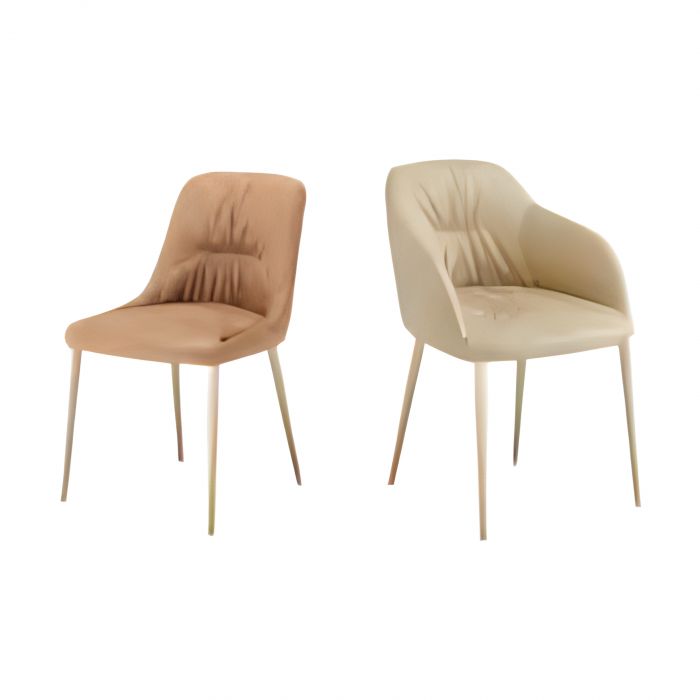 Chic Riflessi - Silla con base de 4 patas de metal