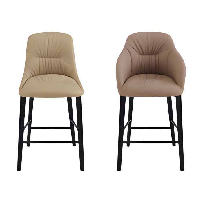 Chic Riflessi - Taburete con base de 4 patas de madera