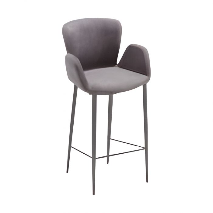 Giada Riflessi - Stool with 4 metal legs base