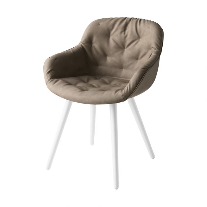 Igloo Calligaris - Chaise fixe rembourrée