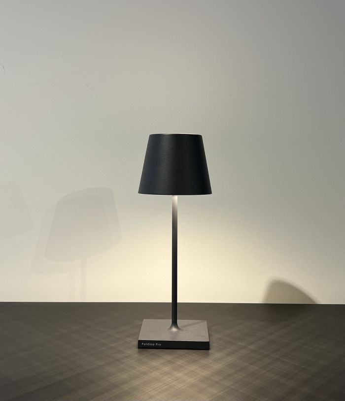 Lampe à poser Poldina Pro MINI h30 Gris foncé Zafferano - Livraison rapide