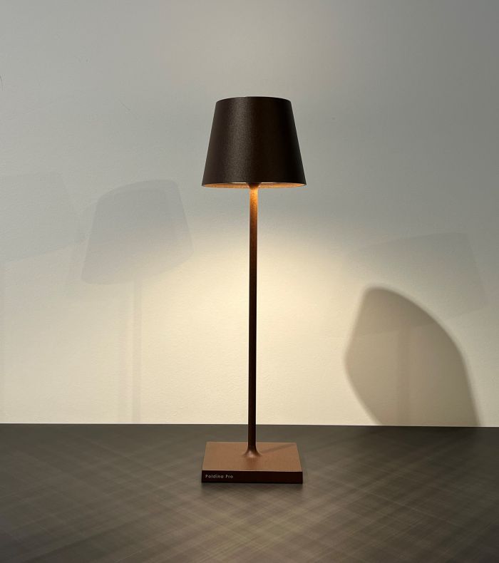 Lampe à poser Poldina Pro h38 Corten Zafferano - Livraison rapide