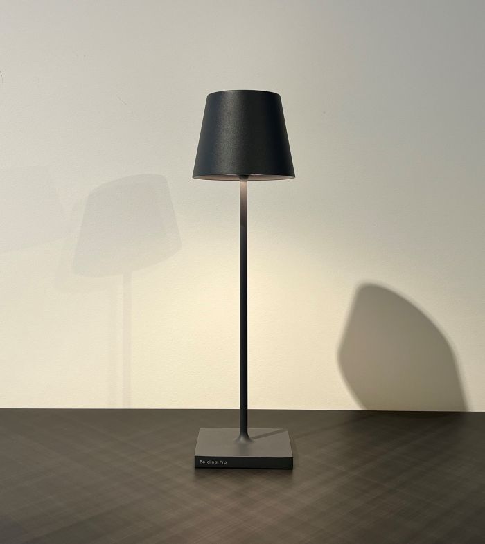 Lampe à poser Poldina Pro h38 Gris foncé Zafferano - Livraison rapide