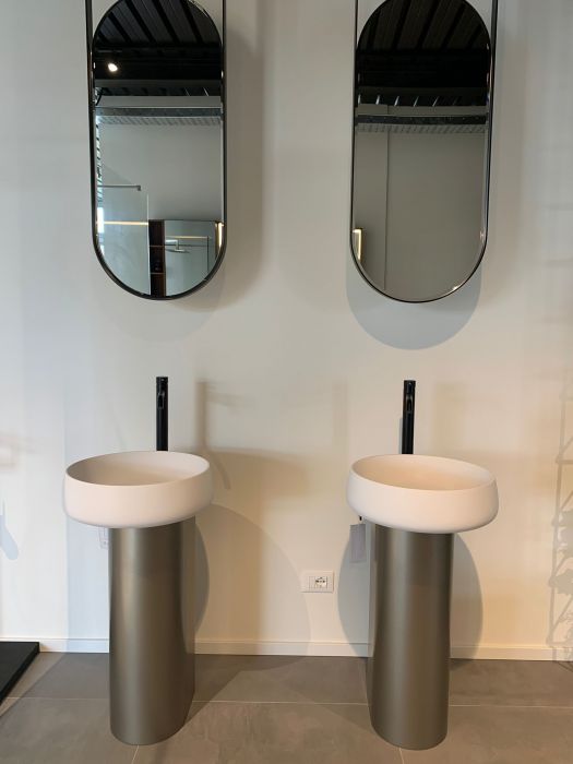 Freistehendes Waschbecken und Spiegel Cubik Idea Group - Prompte Lieferung