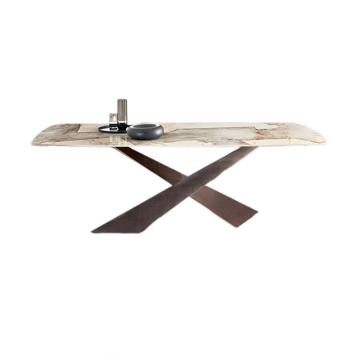 Living Riflessi - Tavolo con piano in ceramica e induzione integrato