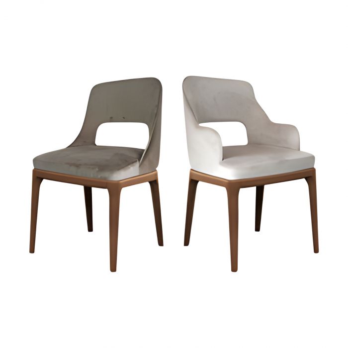 Maia Riflessi - Silla con base de madera maciza