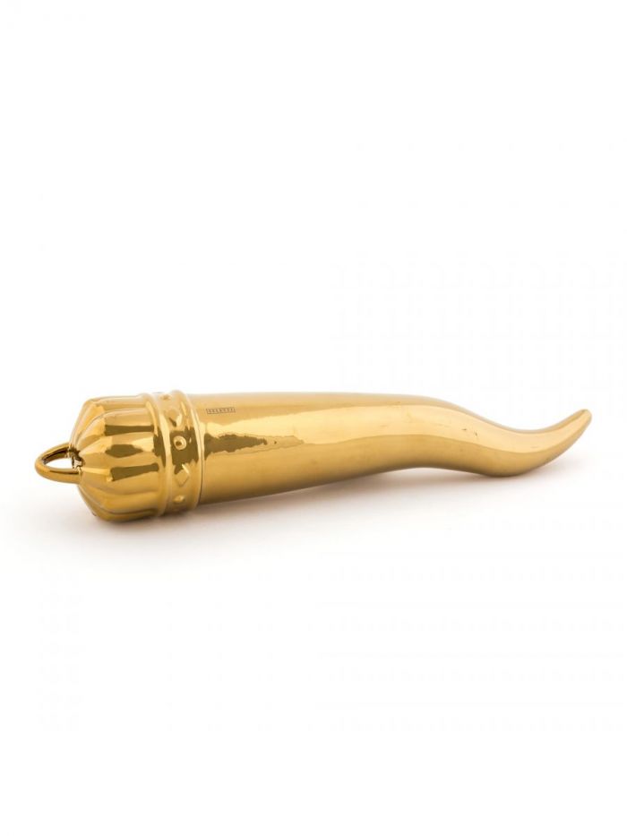 Memorabilia Gold My Lucky Horn Seletti