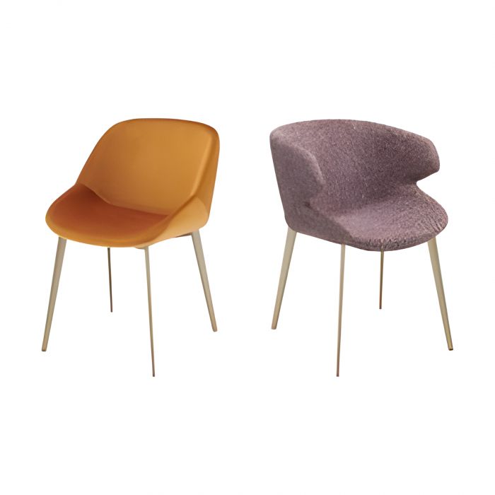 Nova Riflessi - Silla con base de 4 patas de metal