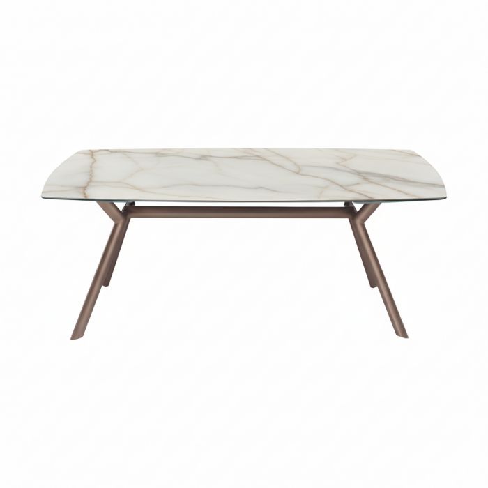 Paradise Riflessi - Tavolo con piano in ceramica e induzione integrato