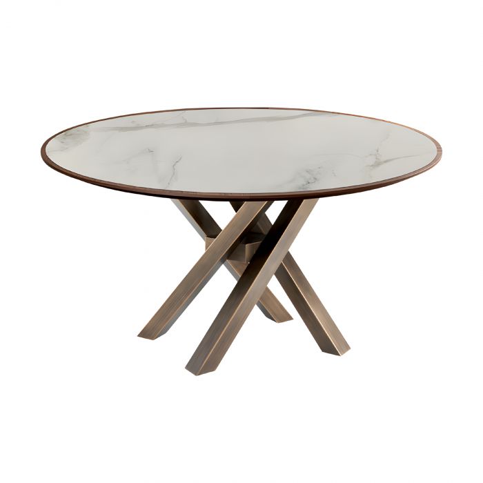 Shangai Riflessi - Table with wooden top and ceramic insert
