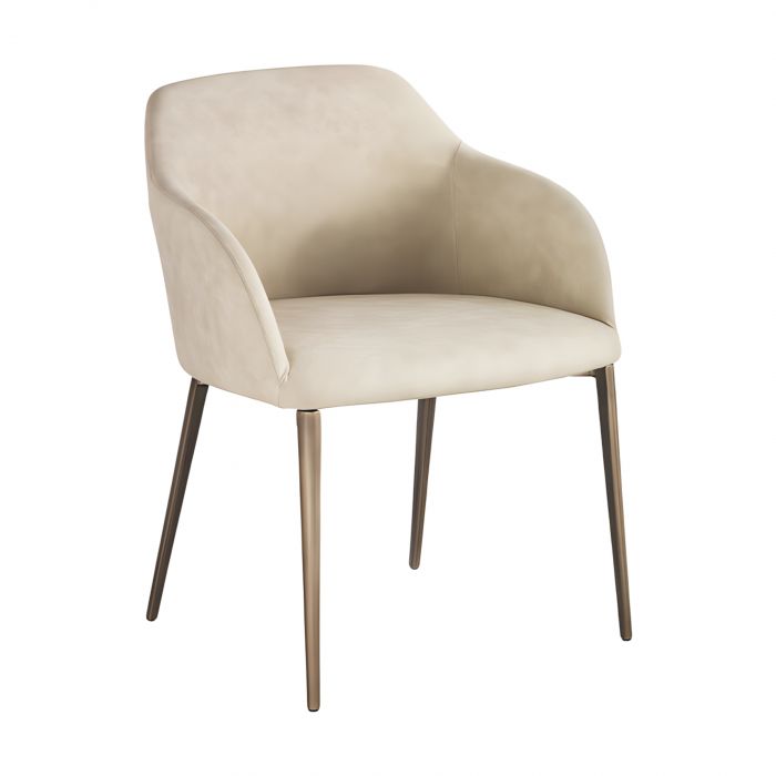 Sofia Riflessi - Sillón confort con base 4 patas en metal