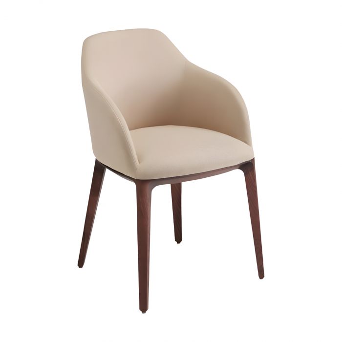 Sofia Riflessi - Sillón confort con base en madera maciza