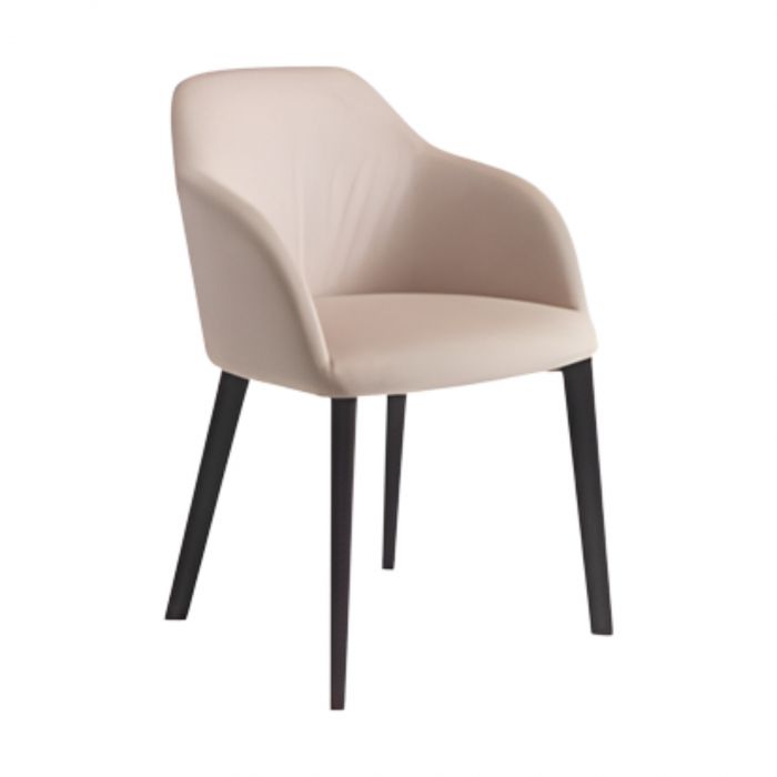 Sofia Riflessi - Sillón confort con base 4 patas en madera