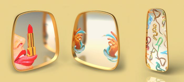Mirror Gold Frame  Seletti