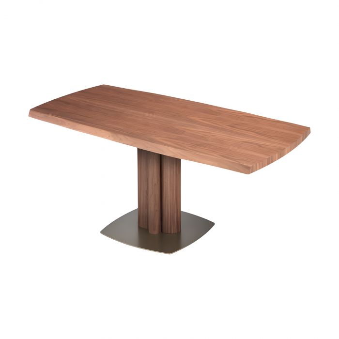 Tower Riflessi - Tavolo con piano in legno